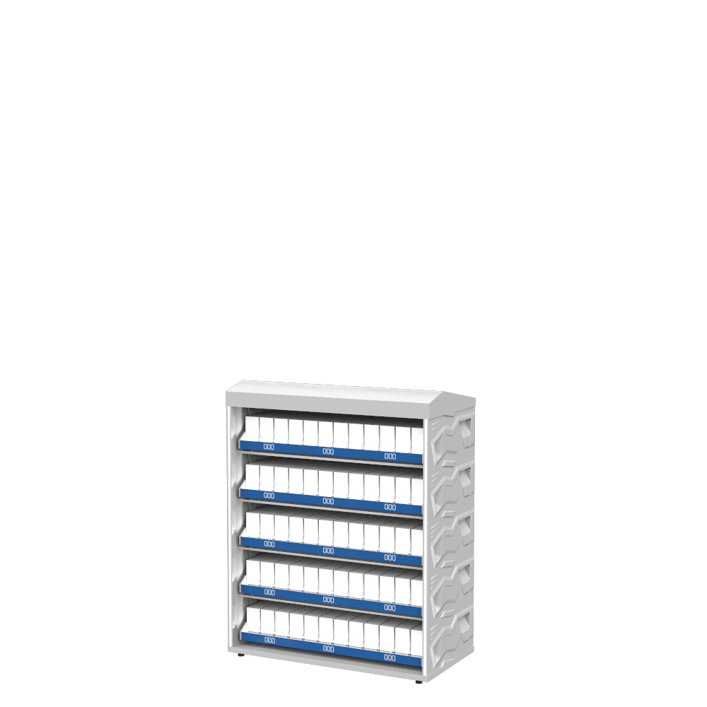 ADV Next injection moulded, modular Backwall with flaps, 5 rows, hilf size
